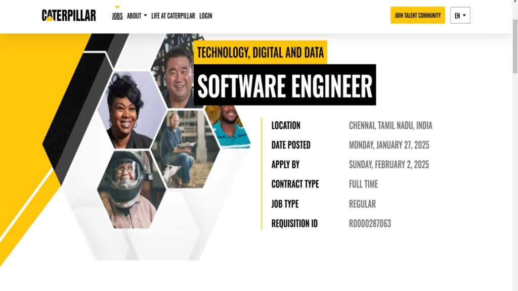 Caterpillar Hiring Fresher 2025
